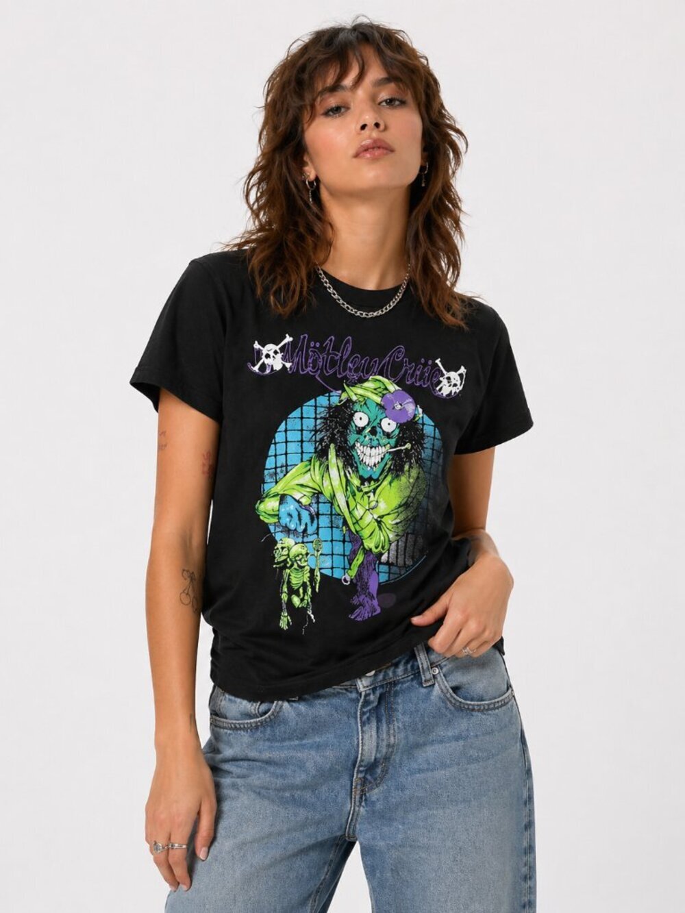 NWT Motley Crue Pushead Dr. Feelgood Women's Tee T-Shirt Black Medium